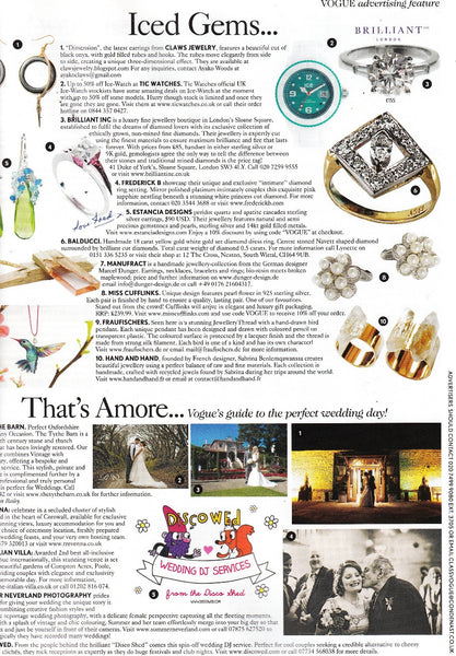 Vogue, November 2014. Iced Gems... 8. Miss Cufflinks