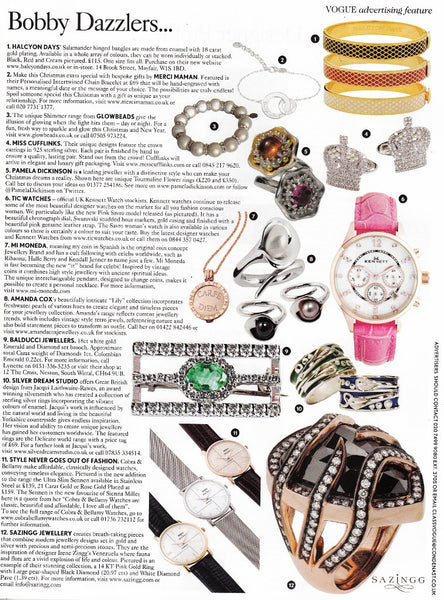 Vogue, January 2014, Bobby Dazzlers... 4. Miss Cufflinks