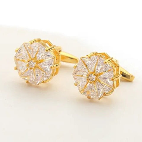 GOLD ROUND CUFFLINKS