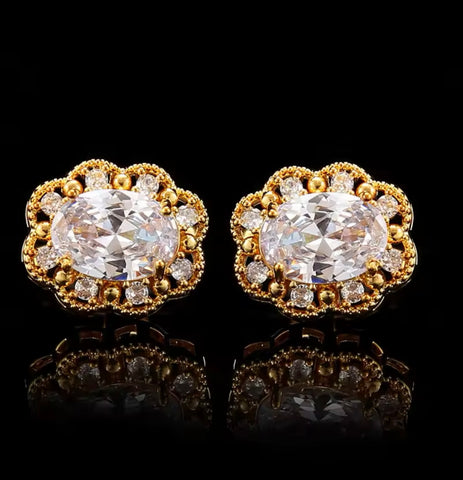 GOLD ROUND CUFFLINKS