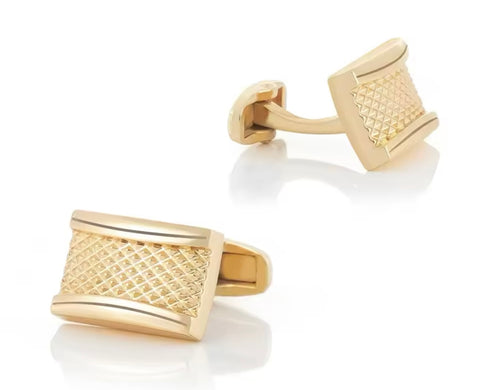 GOLD ROUND CUFFLINKS