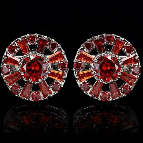 BLUE CRYSTAL CUFFLINKS