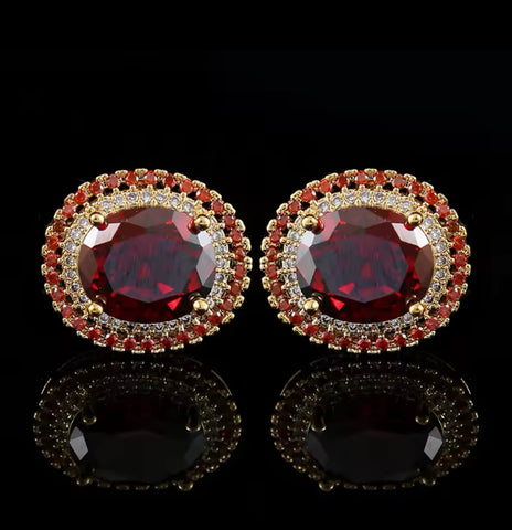 GOLD ROUND CUFFLINKS