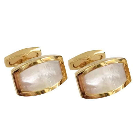 GOLD ROUND CUFFLINKS