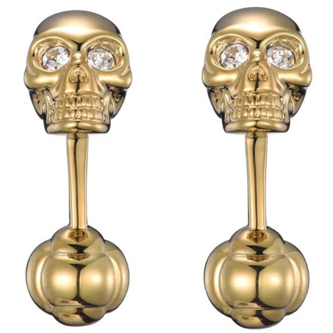 GOLD ROUND CUFFLINKS