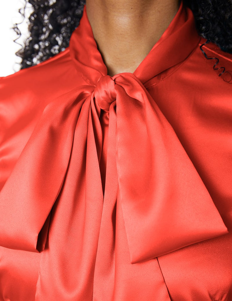 Paprika Fitted Luxury Satin Shirt - Single Cuff