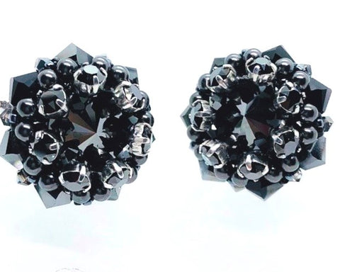 BLUE CRYSTAL CUFFLINKS