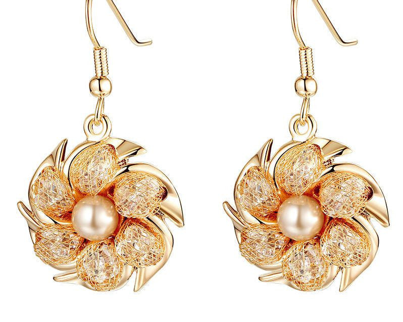 Jewellery Set with Pearls and Crystals