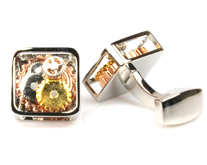 Steampunk Gear Watch Mechanism Cufflinks