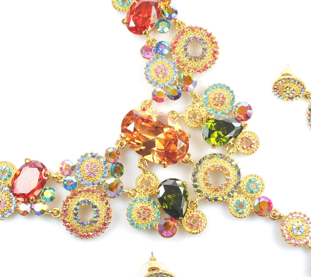 Multicolour Necklace & Earrings