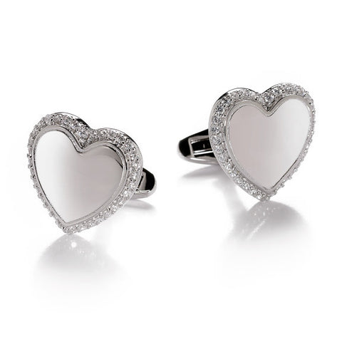Heart silver Cufflinks