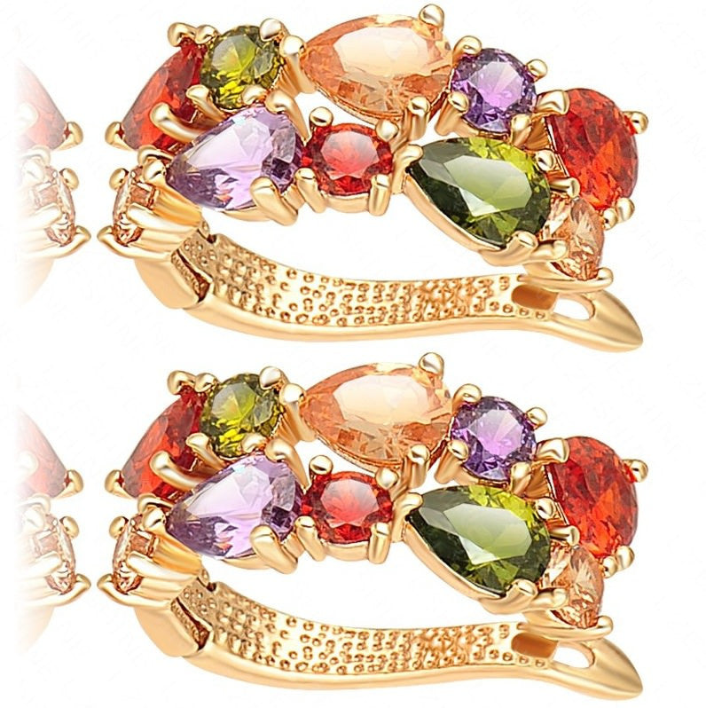 Multicolour Earrings 18K Gold Plated