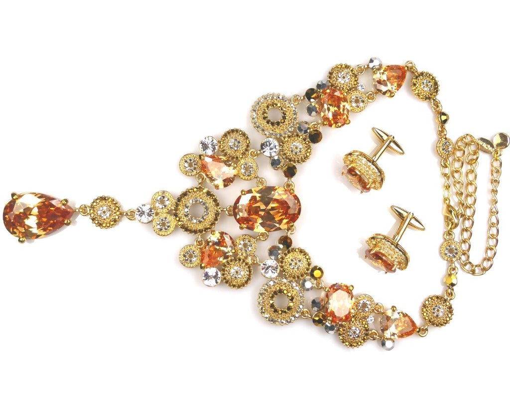 Gold Necklace & matching Cufflinks