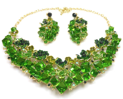 Multicolour Gold Mona Lisa Jewellery Set