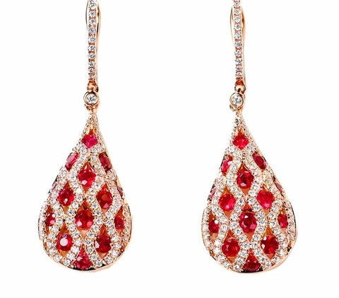 Multi Sapphire Diamond Starfish Earrings