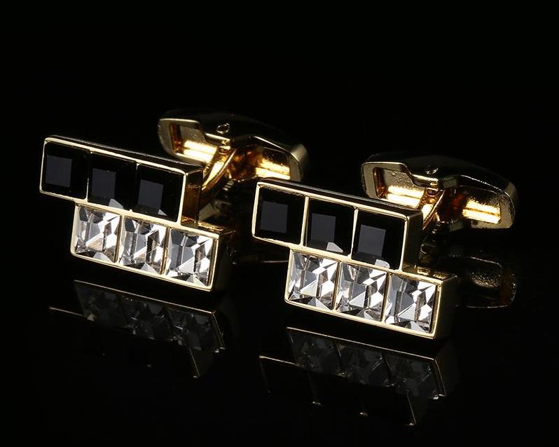 CRYSTAL Gold CUFFLINKS