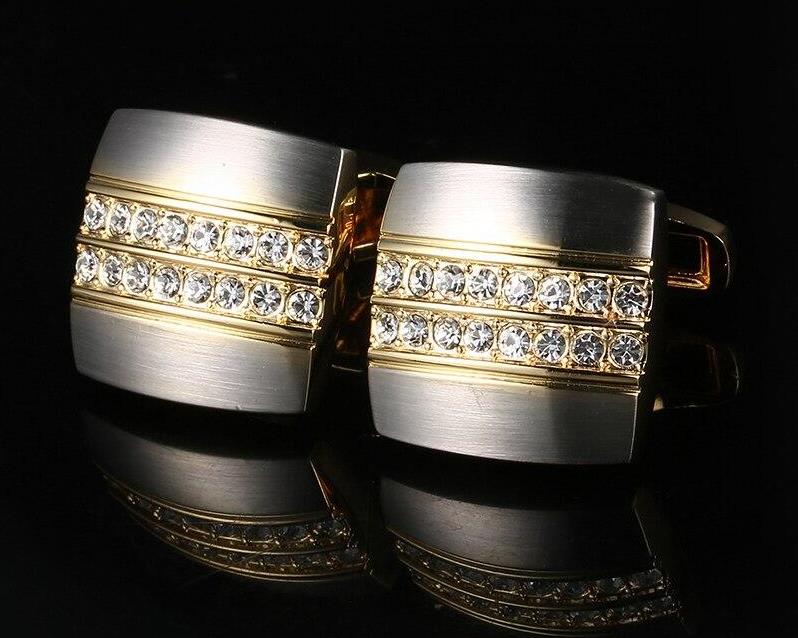 CRYSTAL SQUARE CUFFLINKS
