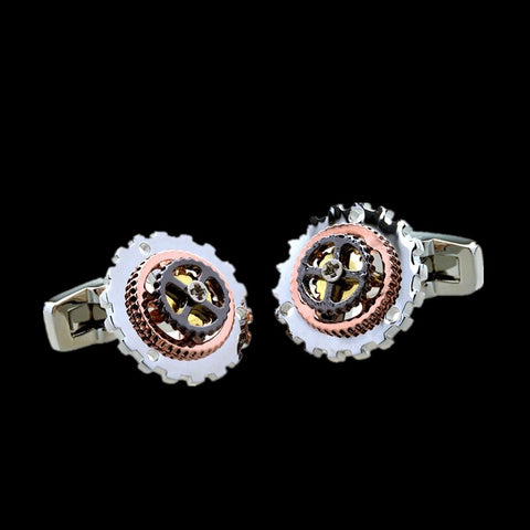 BLUE CRYSTAL CUFFLINKS