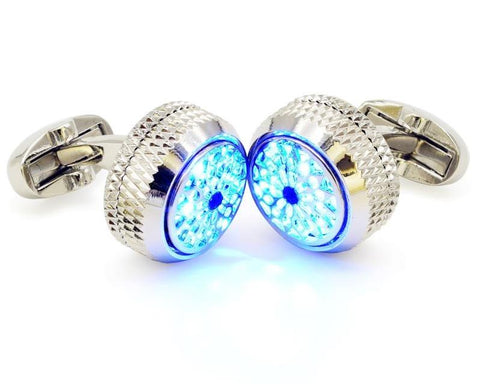 Copy of SILVER MOTHER OF PEARL CRYSTAL CUFFLINKS
