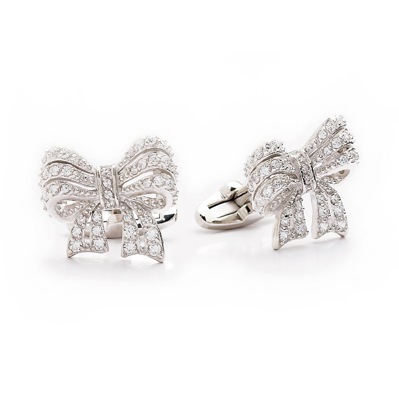 Bow Silver Cufflinks
