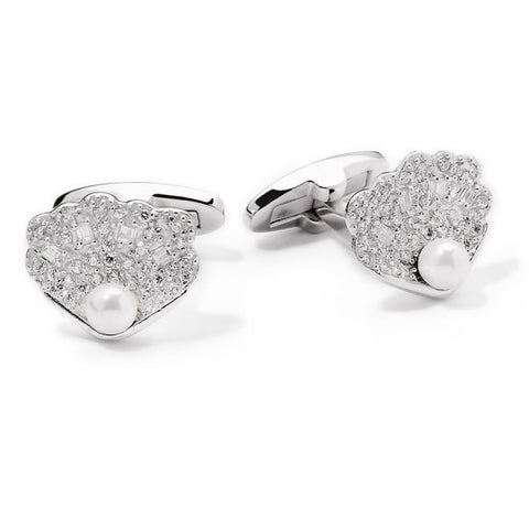 Mirror Heart silver Cufflinks