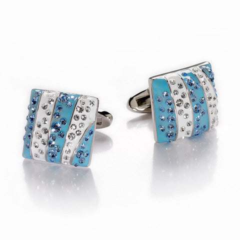 Aquamarine Silver Cufflinks