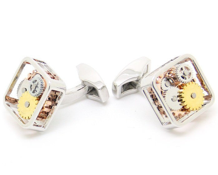 Steampunk Gear Watch Mechanism Cufflinks