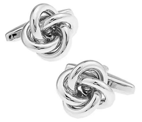 RHINESTONE CLOVER BUTTON FORMAL CUFFLINKS