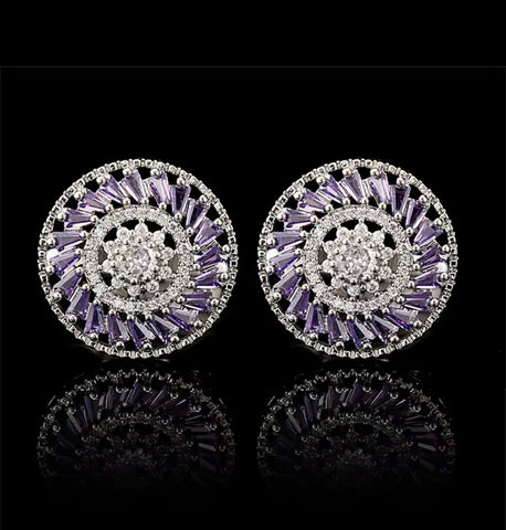 RHINESTONE CLOVER BUTTON FORMAL CUFFLINKS