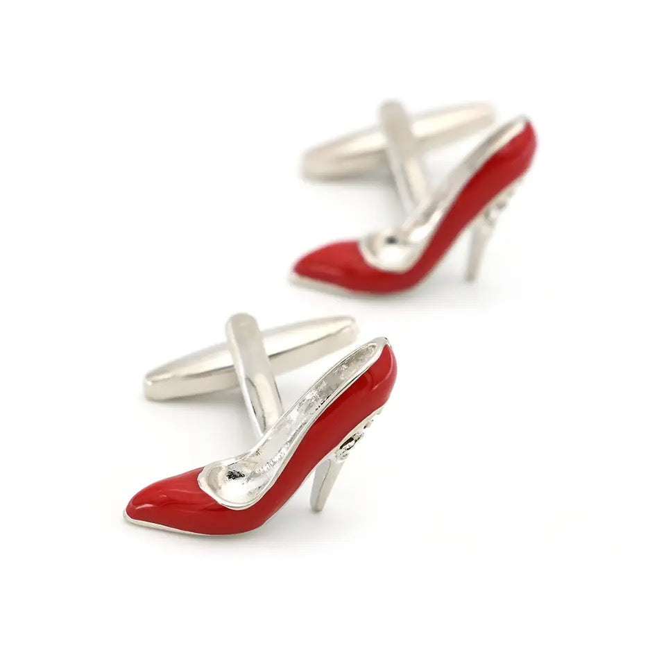 High heeled shoes cufflinks