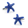 Blue starfish cufflinks