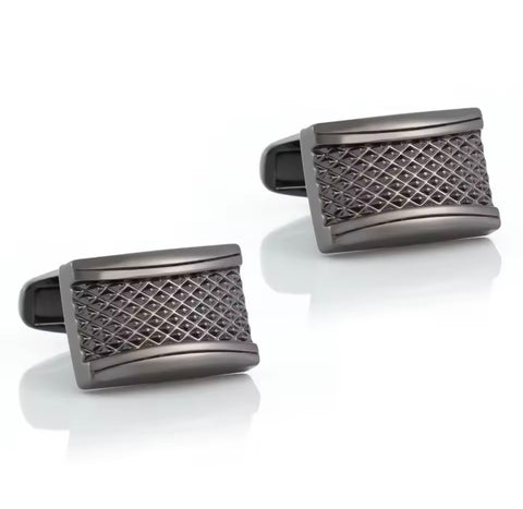 RHINESTONE CLOVER BUTTON FORMAL CUFFLINKS
