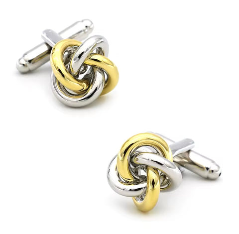 RHINESTONE CLOVER BUTTON FORMAL CUFFLINKS