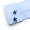 Blue starfish cufflinks