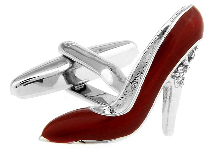 High heeled shoes cufflinks