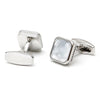 SILVER MOTHER OF PEARL CRYSTAL CUFFLINKS