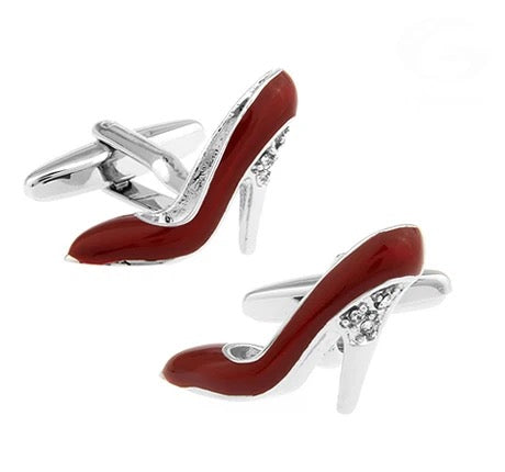 RHINESTONE CLOVER BUTTON FORMAL CUFFLINKS