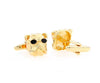 Gold plated dog cufflinks
