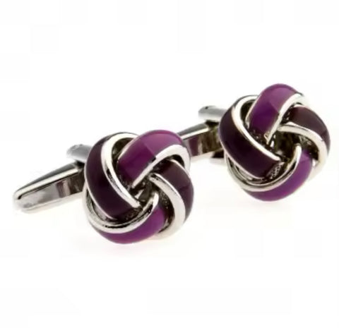 RHINESTONE CLOVER BUTTON FORMAL CUFFLINKS