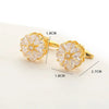 Crystal rhinestone GOLD CUFFLINKS