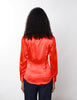 Paprika Vintage Collar Satin Shirt - Single Cuff