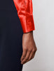 Paprika Vintage Collar Satin Shirt - Single Cuff