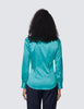 Aqua Fitted Luxury Satin Shirt - Single Cuff
