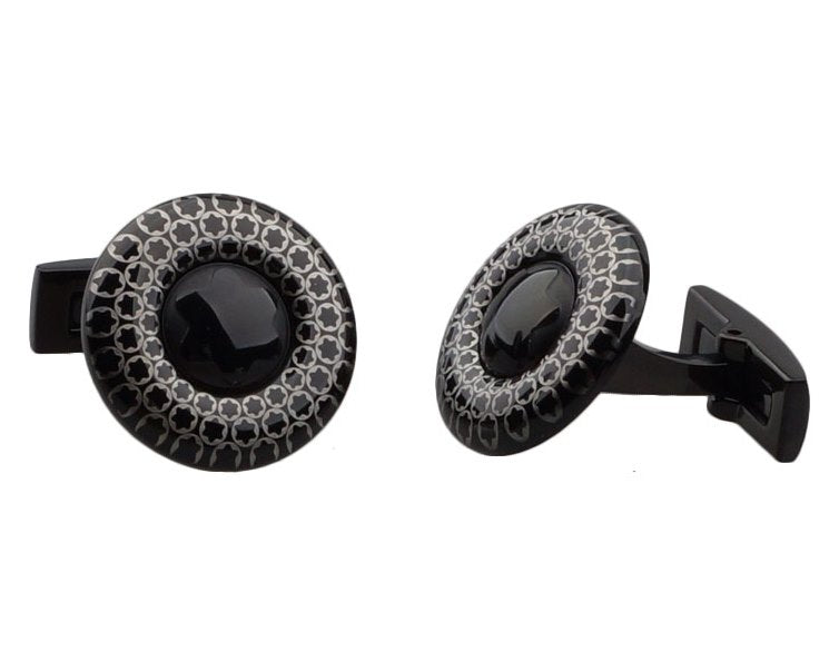 black gun plated cufflinks