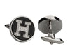 H SILVER PLATED CUFFLINKS