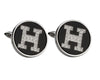 H SILVER PLATED CUFFLINKS