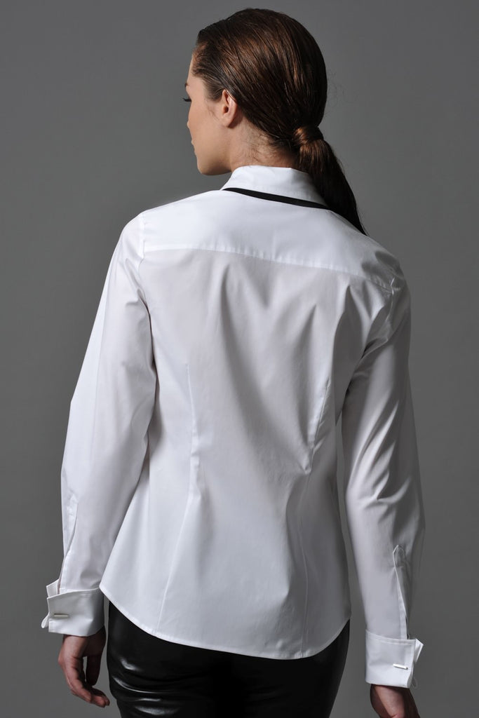 JULIETTE,  Double Layer Collar Shirt White, size 8