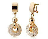 Gold Drop Earrings 18K Gold Plated