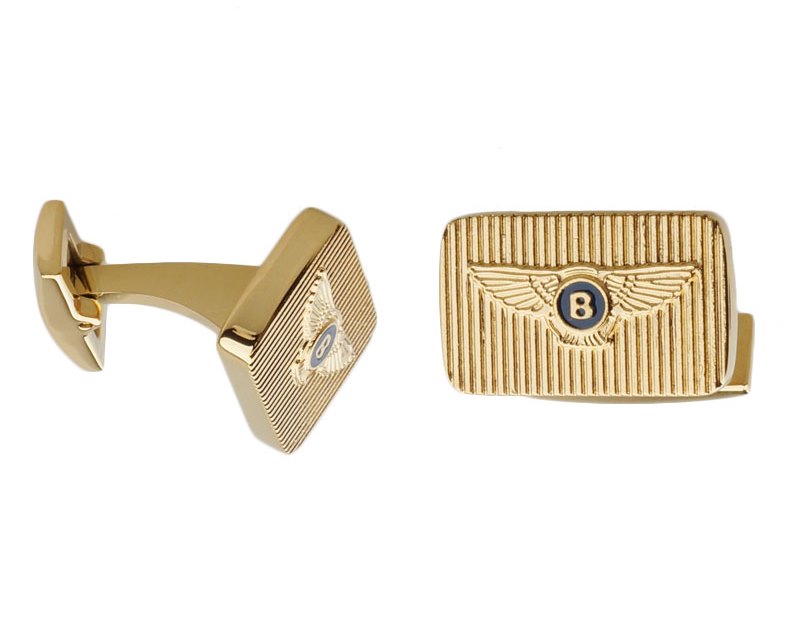 Bentley inspired gold plated cufflinks