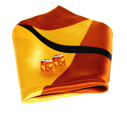 "November" Cufflinks with matching Scarf